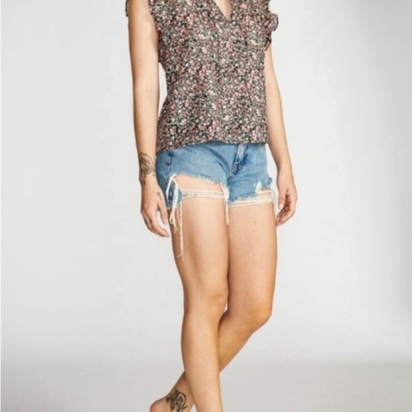 NWT BB Dakota by Steve Madden  Floral ruffle sleeveless blouse sz S 3554 - Picture 9 of 16